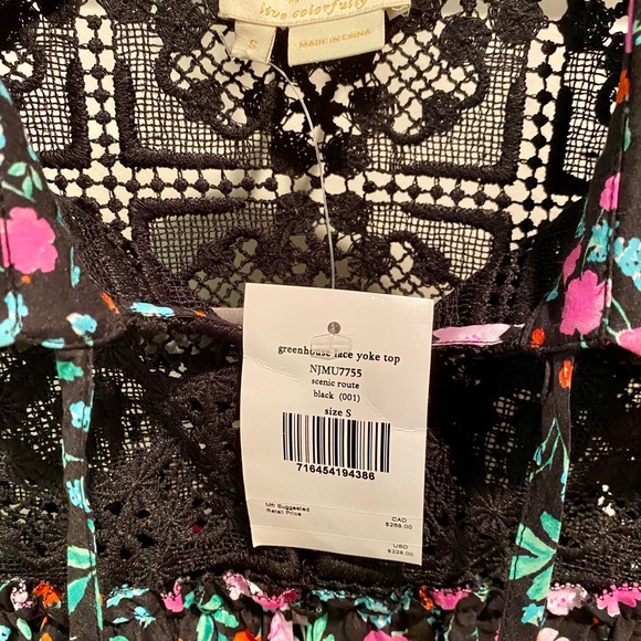 KATE SPADE | **NWT** | Floral Lace Inset Blouse - Picture 4 of 5